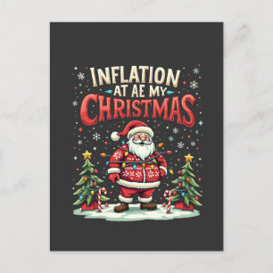 Inflation hat mir Weihnachten Weihnachtsökonomie g Postkarte