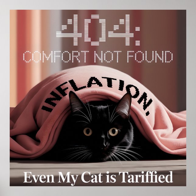 Inflation hat Sie down? Diese Katze versteht Sie Poster (Vorne)