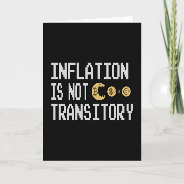 Inflation ist nicht vorübergehend karte (Vorderseite)