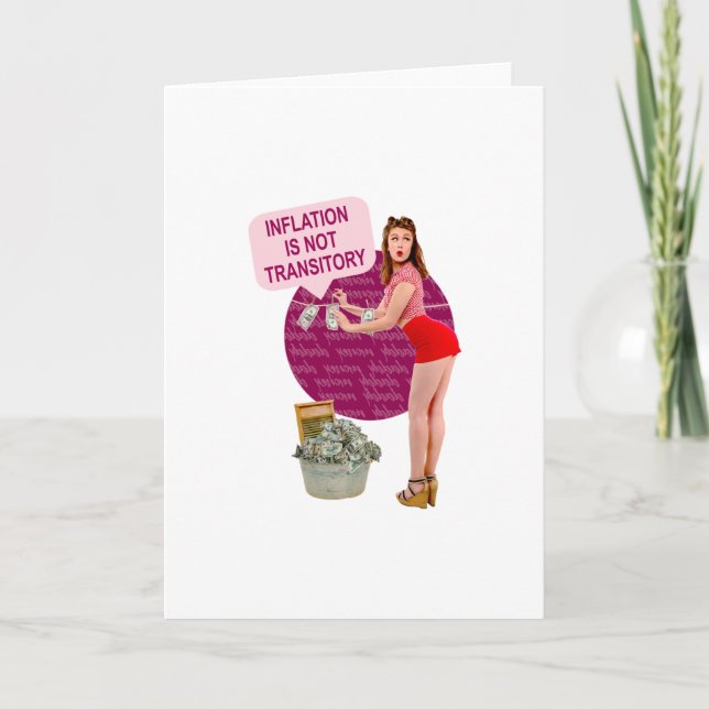 Inflation ist nicht vorübergehend karte (Vorderseite)