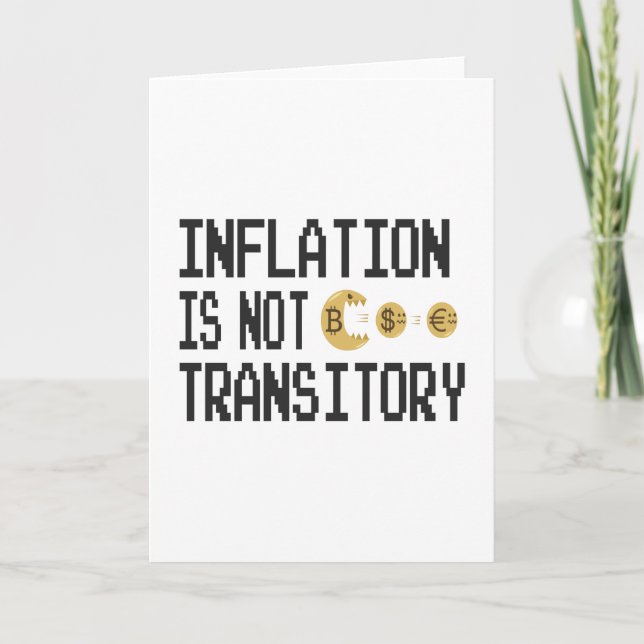 Inflation ist nicht vorübergehend karte (Vorderseite)