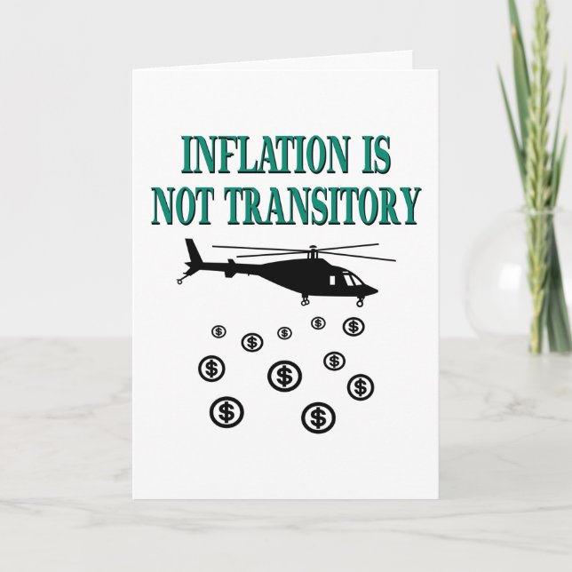 Inflation ist nicht vorübergehend karte (Vorderseite)