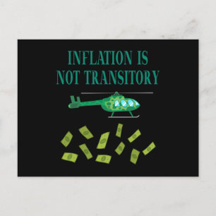 Inflation ist nicht vorübergehend postkarte