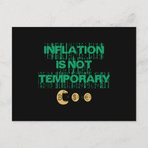 Inflation ist nicht vorübergehend postkarte