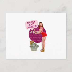 Inflation ist nicht vorübergehend postkarte