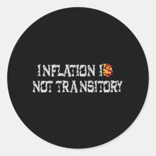 Inflation ist nicht vorübergehend runder aufkleber