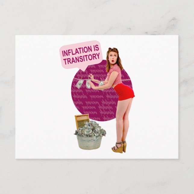 Inflation ist vorübergehend postkarte (Vorderseite)