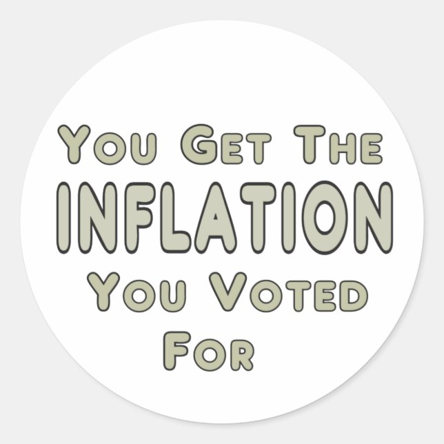 Inflation Runder Aufkleber (Vorderseite)