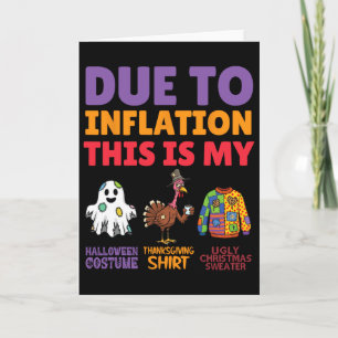 Inflationskostüm Trio Halloween Erntedank und Karte