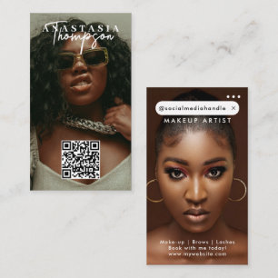 Influencer Beauty Fotos Minimalistisch Social Medi Visitenkarte