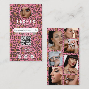 Influencer Beauty Makeup Artist Haar Leopard Druck Visitenkarte