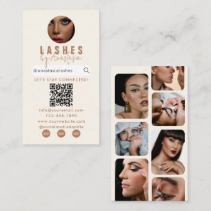 Influencer Beauty Makeup Artist Haar Wimpern Fotos Visitenkarte