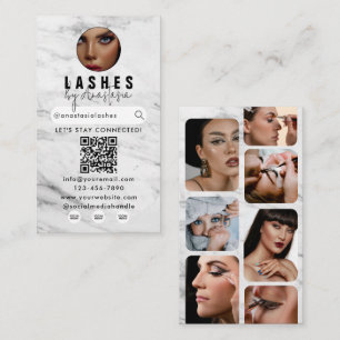 Influencer Beauty Makeup Artist Hair Lashes Marmor Visitenkarte