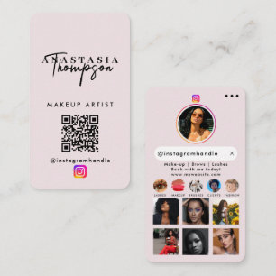Influencer Beauty Nail Tech Social Media QR-Code Visitenkarte