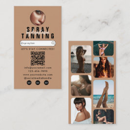 Influencer Beauty Spray Tanning Salon Tan Fotos Visitenkarte