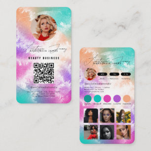 Influencer-Feed-Grid Social Media Tie-Dye Geschäft Visitenkarte