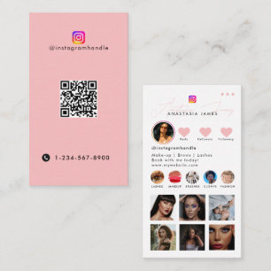 Influencer-Foto Füttre QR-Kodex für soziale Medien Visitenkarte