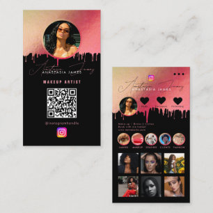 Influencer-Foto Füttre QR-Kodex für soziale Medien Visitenkarte