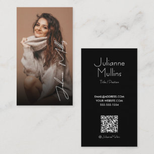 Influencer-Foto-Social-Media-QR-Code Visitenkarte