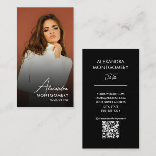 Influencer-Foto-Social-Media-QR-Code Visitenkarte
