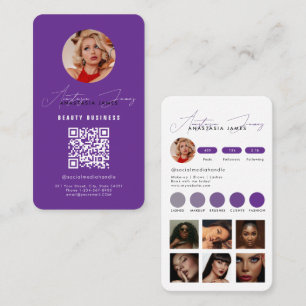 Influencer Füttre den QR-Code für soziale Medien L Visitenkarte
