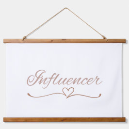Influencer-Schriftzug, lustiges Geburtstagsgeschen Wandteppich Mit Holzrahmen
