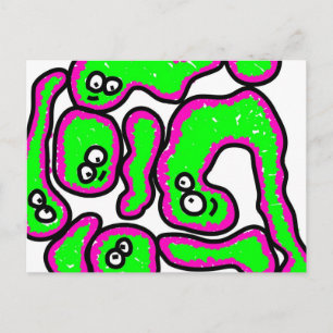 Influenza-Virus Postkarte