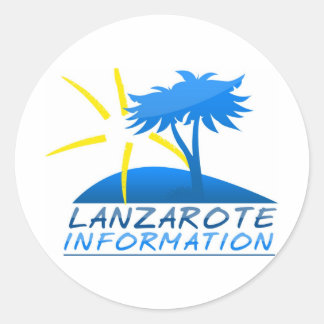 Info-Aufkleber für Lanzarote Runder Aufkleber