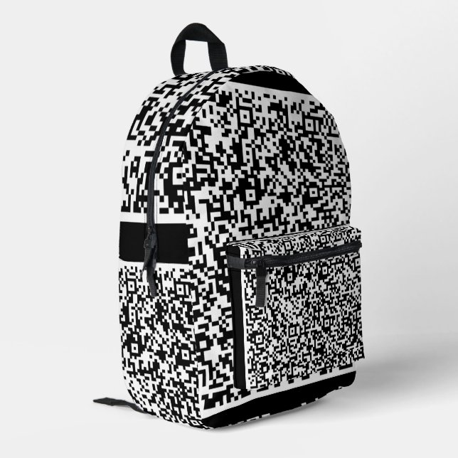 Info-Backpack für benutzerdefinierte QR-Code-Prüfu Bedruckter Rucksack (Rückseitige Ecke links)