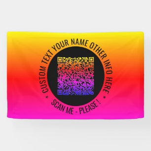 Info-Banner für QR-Code mit benutzerdefiniertem Te Banner