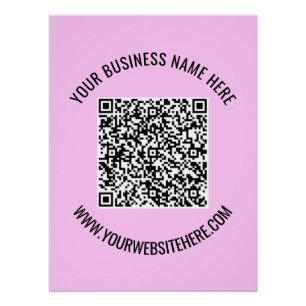 Info de numérisation de code QR Poster texte perso