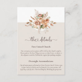 Info-Karte für Hochzeitsszenarien mit Light Earth  Begleitkarte
