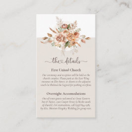 Info-Karte für Hochzeitsszenarien mit Light Earth  Visitenkarte