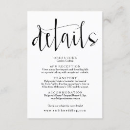 Info-Karte für rustikale Hochzeiten Begleitkarte