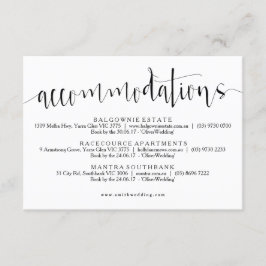 Info-Karte für rustikale Unterkünfte Begleitkarte