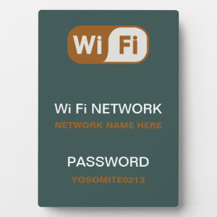 Info Plaque für benutzerdefiniertes WiFi-Netzwerkk Fotoplatte
