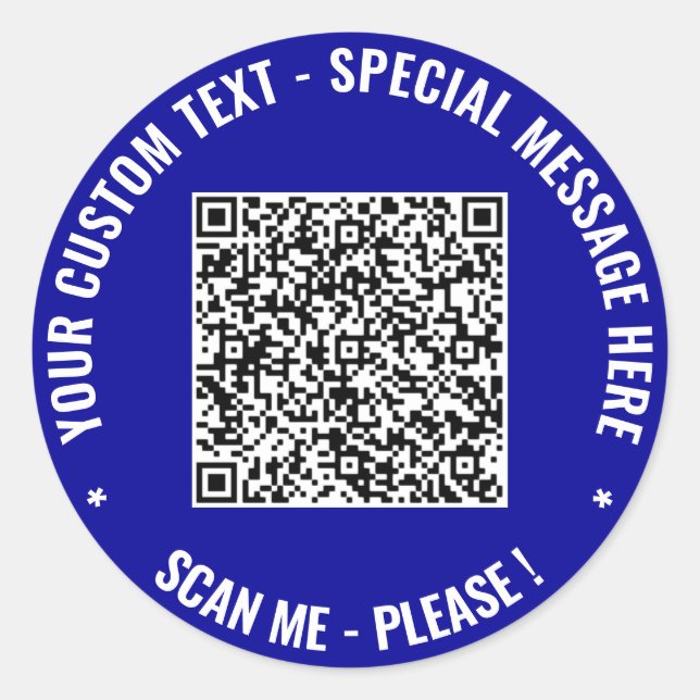 Info QR Code personnalisé et Sticker texte - Vos c (Devant)