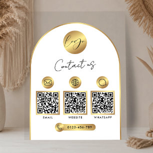 Info site Web entreprise Logo Or Code QR Clair