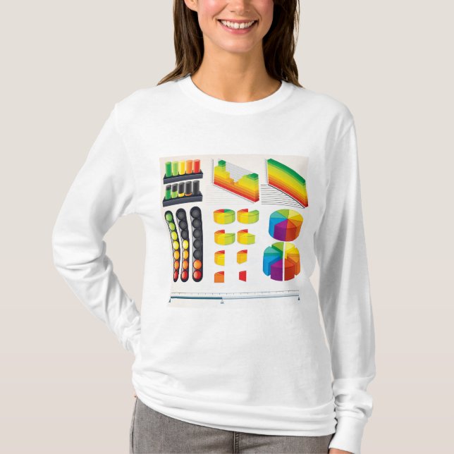 Infografik-Elemente und Datenvisualisierung T-Shirt (Vorderseite)