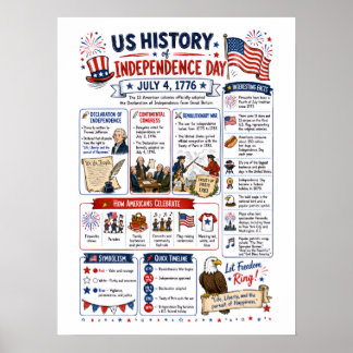 Infografik zum US-Unabhängigkeitstag Poster