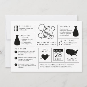 Infographie Enregistrer le Faire-part Fiançailles 