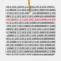 Informatik Binary Code Black Red Christmas