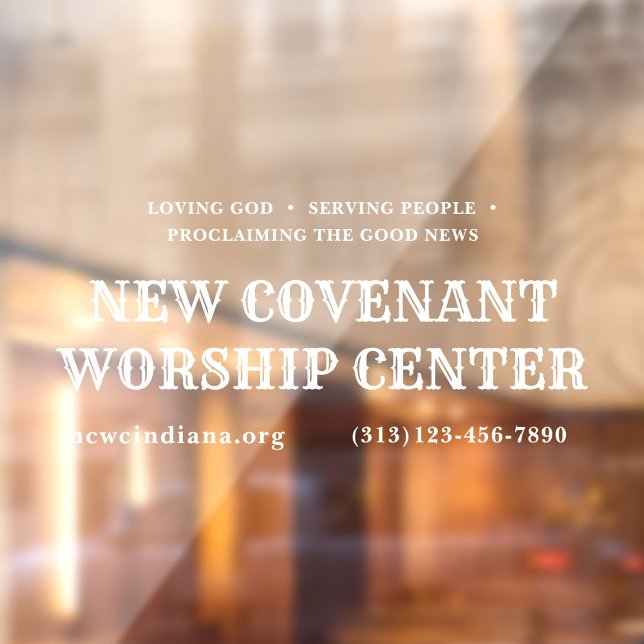 Information der Kirche Fensteraufkleber (Von Creator hochgeladen)