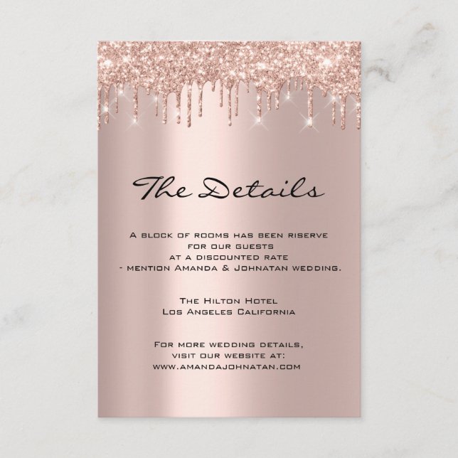 Information Enclosure Card Hochzeitdetails Marine Begleitkarte (Vorderseite)
