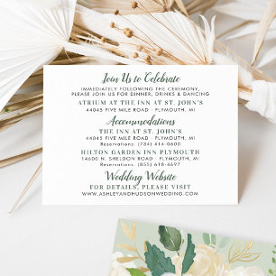 Information zum Salbei-Blumen-Hochzeitswochenende Begleitkarte