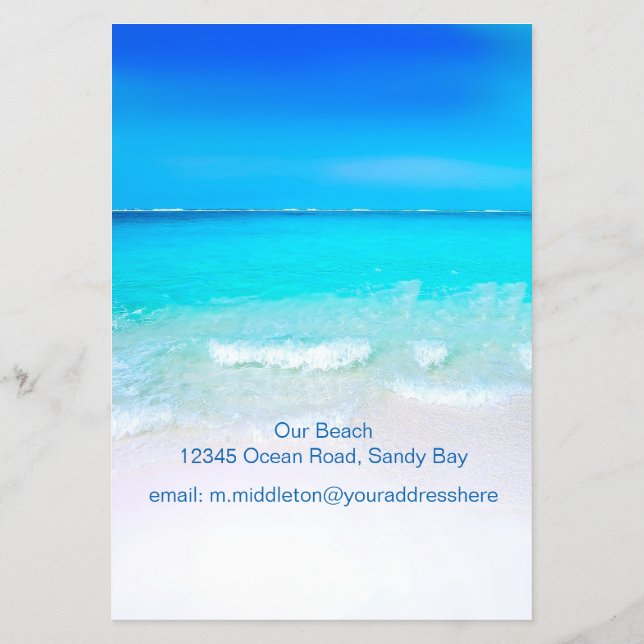 Informationen über Ocean Beach Holiday Flyer (Hinten)