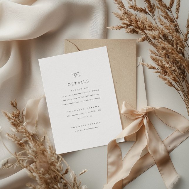 Informationen zu den minimalen Elegant-Hochzeiten Begleitkarte (Von Creator hochgeladen)