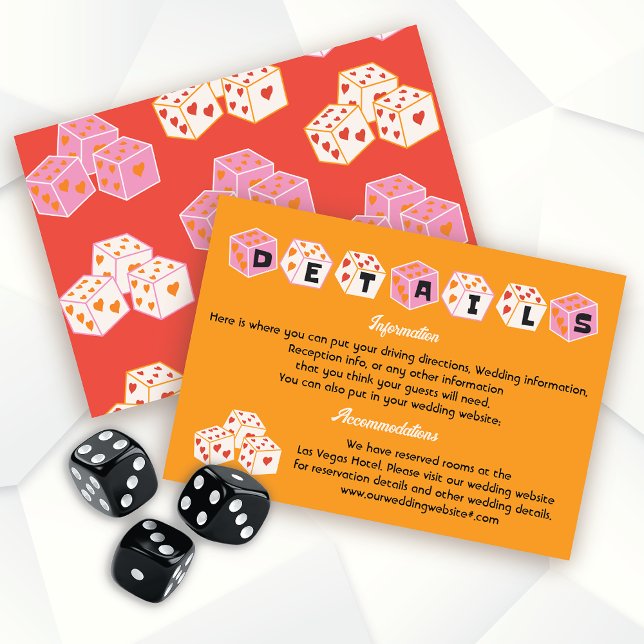 Informationen zu Las Vegas Wedding Funky Dice Einladung (Von Creator hochgeladen)
