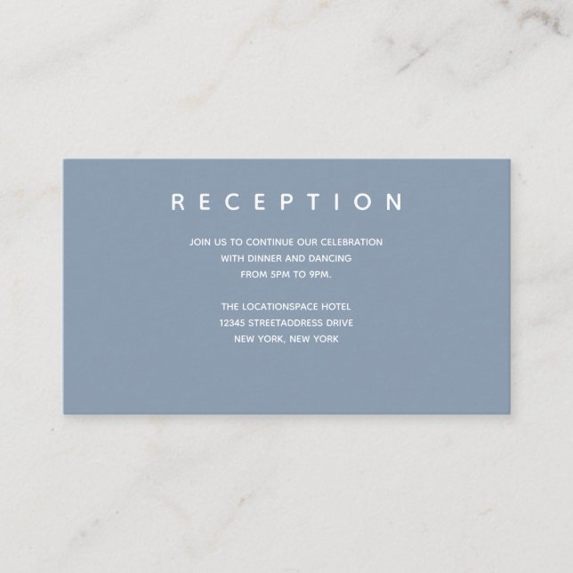 Informationen zu Micro Wedding Blue White Small Em Begleitkarte (Vorderseite)