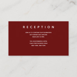 Informationen zu Micro Wedding Burgundy Small Empf Begleitkarte